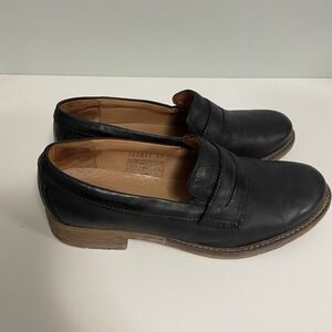 Josef Seibel Women's Sienna Black Leather Penny Loafer Shoes Size 37 US 6-6.5